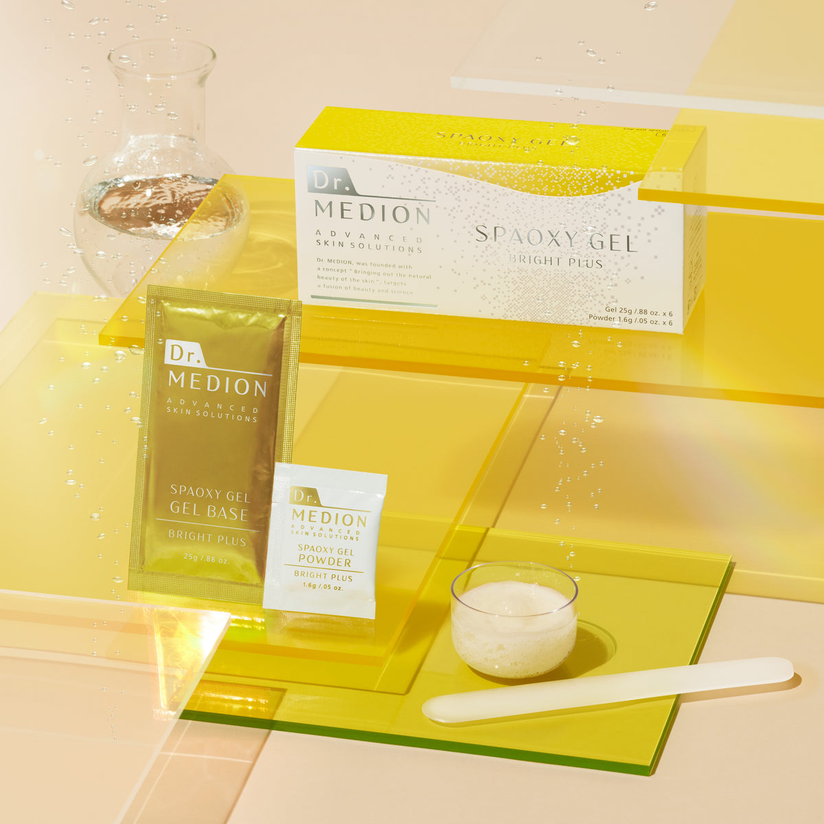 Dr. Medion Spaoxy Gel Bright Plus * 6 treatments with a cup and spatula